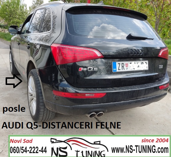 audi q5 2009 2010 2011 2012  distanceri felne 5x112 15mm 20mm srafovi produzeni ugradnja novi sad ns tuning